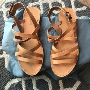 Madewell Camel Strappy Sandals